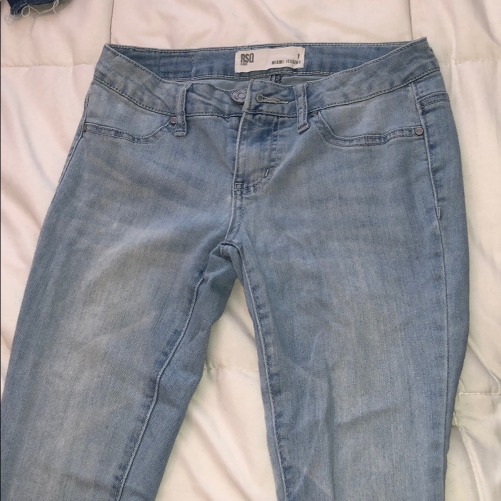 light blue skinny jeggings